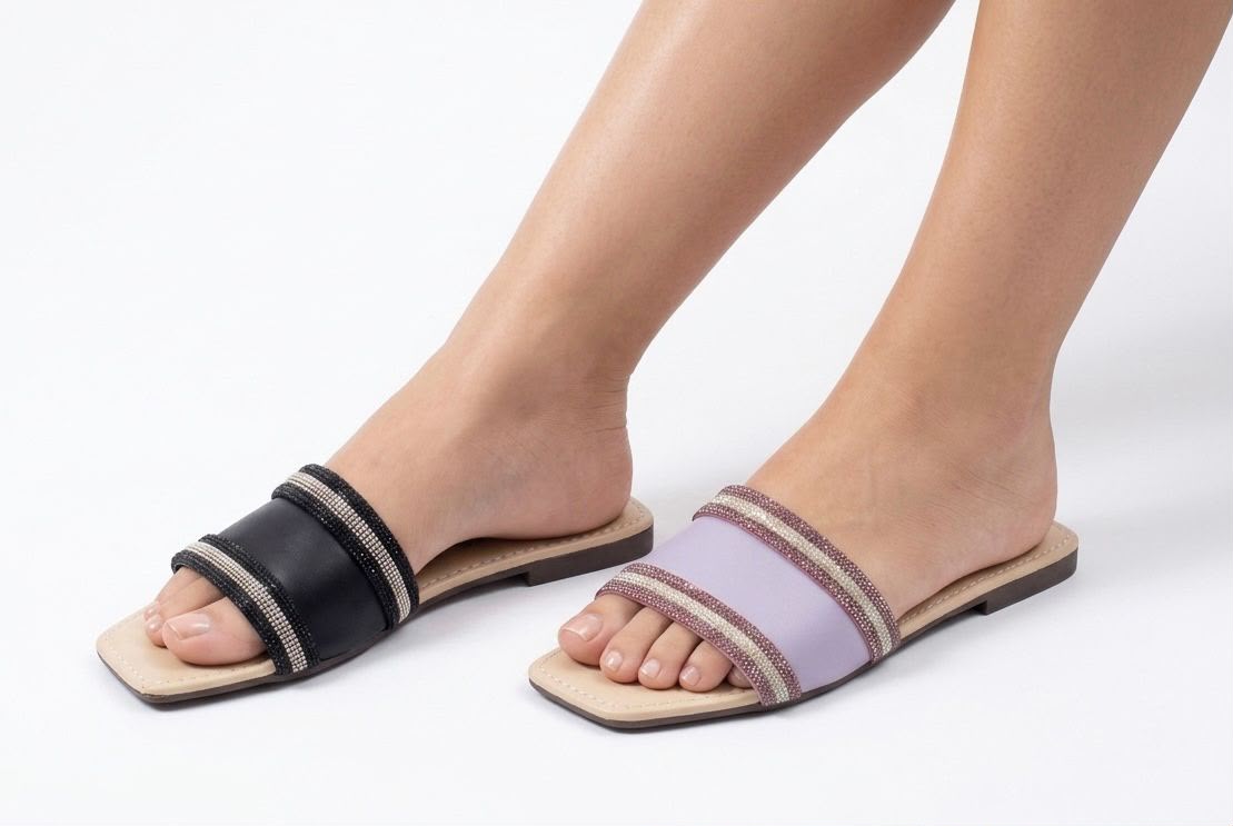 Plump striped slipper