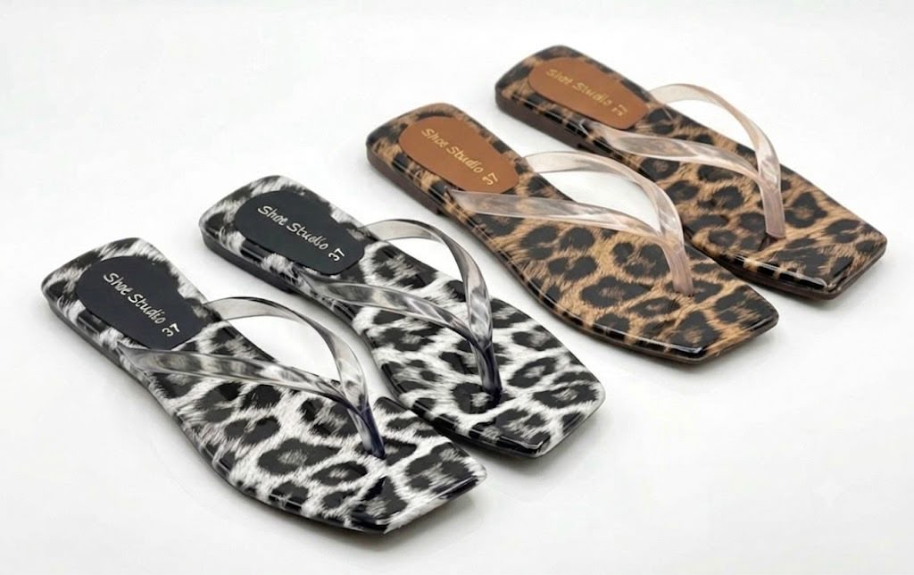 Cheetah printed slipper