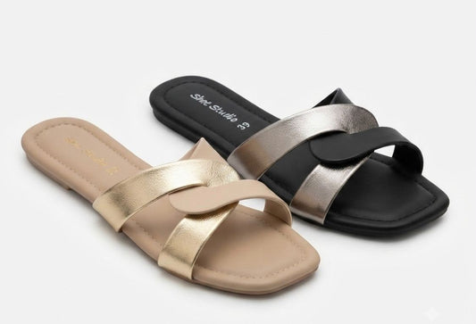 Bella Metallic Flats